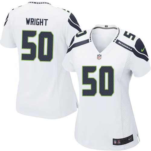 Nike Seahawks #50 K.J. Wright White Women's Stitched NFL Elite Jersey